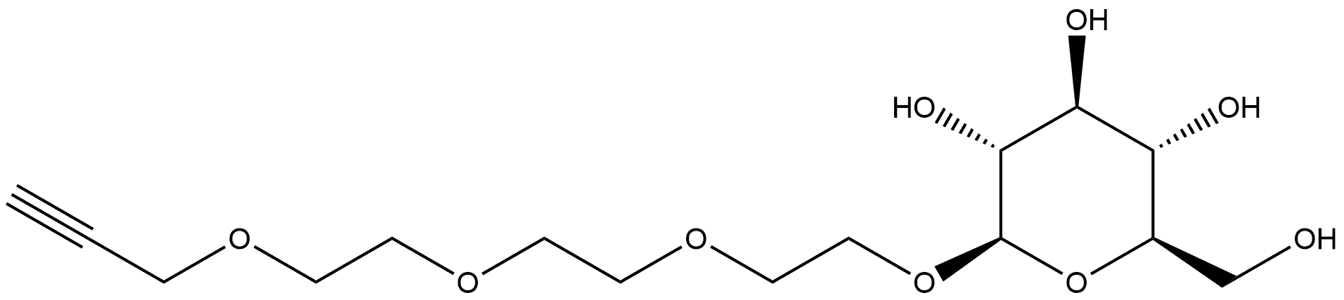 β-D-Glucopyranoside, 2-[2-[2-(2-propyn-1-yloxy)ethoxy]ethoxy]ethyl Struktur