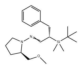 1-Pyrrolidinamine, N-[2-[(1,1-dimethylethyl)dimethylsilyl]-3-phenylpropylidene]-2-(methoxymethyl)-, [R-(R*,S*)]- (9CI)