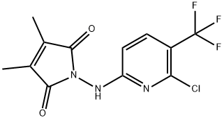 1H-Pyrrole-2,5-dione, 1-[[6-chloro-5-(trifluoromethyl)-2-pyridinyl]amino]-3,4-dimethyl- Struktur