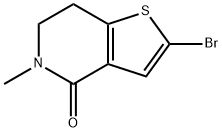 2-Bromo-6,7-dihydro-5-methylthieno[3,2-c]pyridin-4(5H)-one Struktur