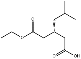 Pentanedioic acid, 3-(2-methylpropyl)-, 1-ethyl ester, (3R)- Struktur