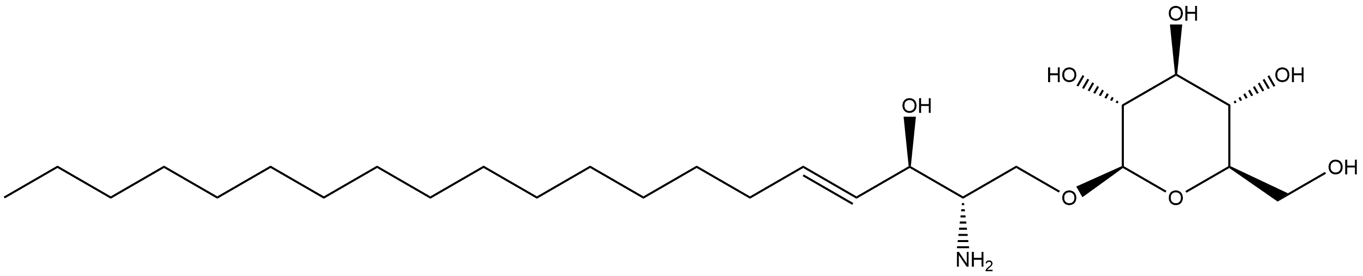 β-D-Glucopyranoside, (2S,3R,4E)-2-amino-3-hydroxy-4-eicosen-1-yl Struktur