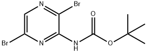 tert-butyl (3,6-dibromopyrazin-2-yl)carbamate Struktur