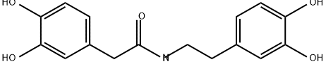 Benzeneacetamide, N-[2-(3,4-dihydroxyphenyl)ethyl]-3,4-dihydroxy- Struktur