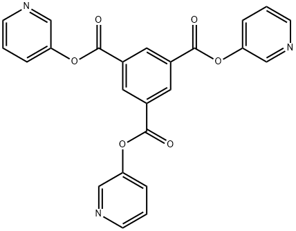 1,3,5-Benzenetricarboxylic acid, 1,3,5-tri-3-pyridinyl ester Struktur