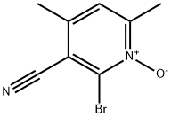 3-Pyridinecarbonitrile, 2-bromo-4,6-dimethyl-, 1-oxide Struktur