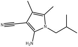 1H-Pyrrole-3-carbonitrile, 2-amino-4,5-dimethyl-1-(2-methylpropyl)- Struktur