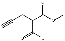 Propanedioic acid, 2-(2-propyn-1-yl)-, 1-methyl ester Struktur