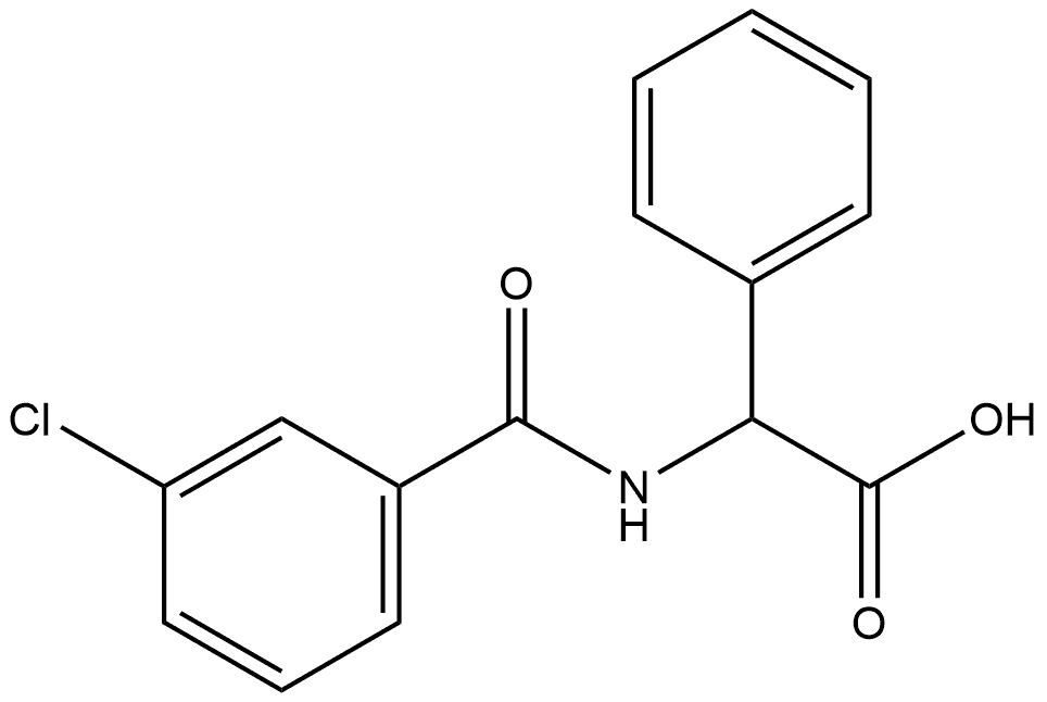 Benzeneacetic acid, α-[(3-chlorobenzoyl)amino]- Struktur