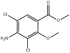 Benzoic acid, 4-amino-3,5-dichloro-2-methoxy-, methyl ester Struktur