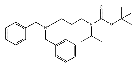 Carbamic acid, N-[3-[bis(phenylmethyl)amino]propyl]-N-(1-methylethyl)-, 1,1-dimethylethyl ester Struktur