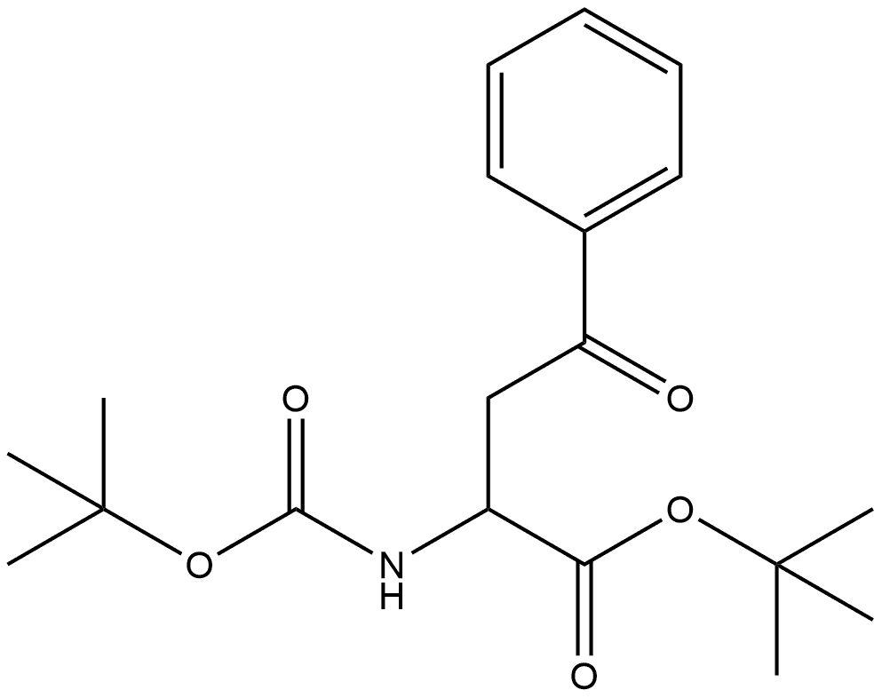 Benzenebutanoic acid, α-[[(1,1-dimethylethoxy)carbonyl]amino]-γ-oxo-, 1,1-dimethylethyl ester Struktur