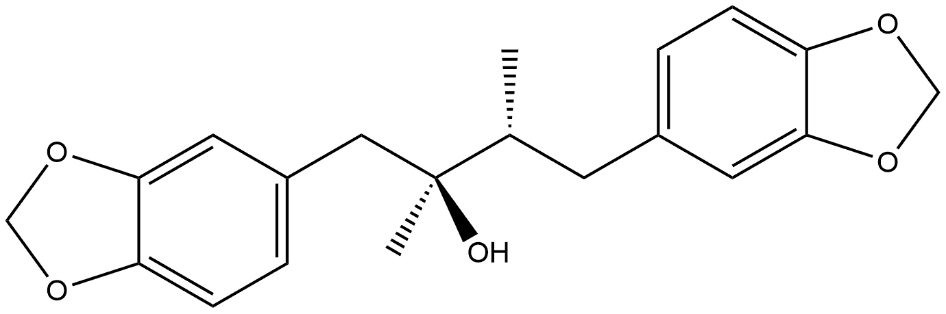 1,3-Benzodioxole-5-butanol, α-1,3-benzodioxol-5-yl-β,γ-dimethyl-, (αR,βS,γR)- Struktur