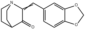 1-Azabicyclo[2.2.2]octan-3-one, 2-(1,3-benzodioxol-5-ylmethylene)- Struktur