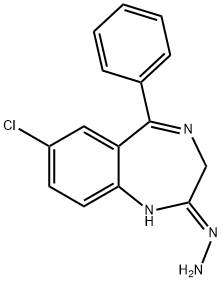 2H-1,4-Benzodiazepin-2-one, 7-chloro-1,3-dihydro-5-phenyl-, hydrazone, (Z)- (9CI) Struktur