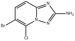 6-bromo-5-chloro-[1,2,4]triazolo[1,5-a]pyridin-2-amine Struktur