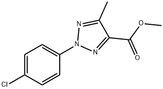 2H-1,2,3-Triazole-4-carboxylic acid, 2-(4-chlorophenyl)-5-methyl-, methyl ester Struktur