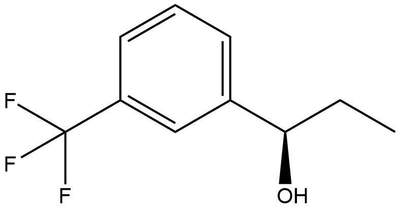 Benzenemethanol, α-ethyl-3-(trifluoromethyl)-, (αR)- Struktur