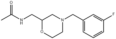 Acetamide, N-[[4-[(3-fluorophenyl)methyl]-2-morpholinyl]methyl]- Struktur