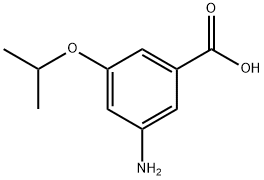 Benzoic acid, 3-amino-5-(1-methylethoxy)- Struktur