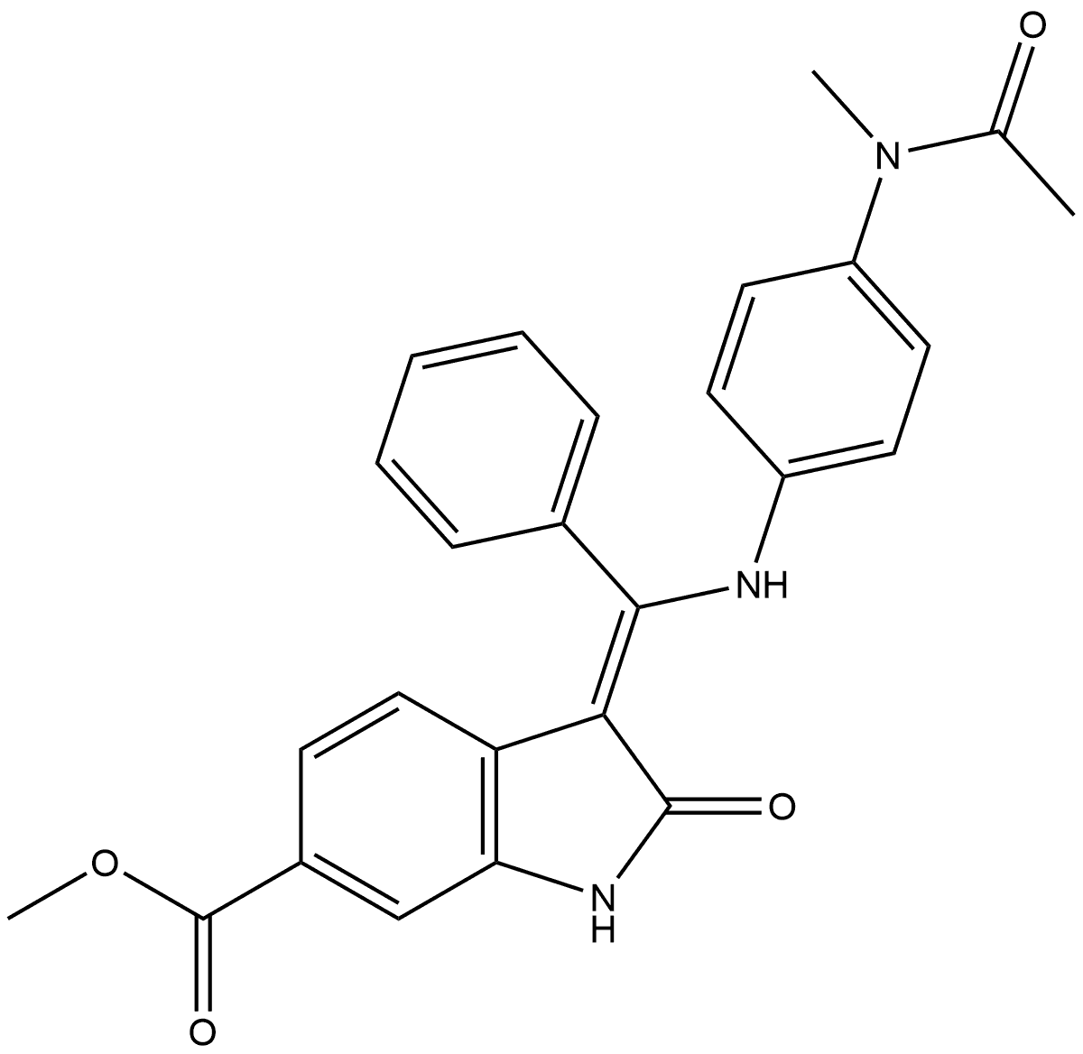 Nintedanib Acetyl Impurity Struktur