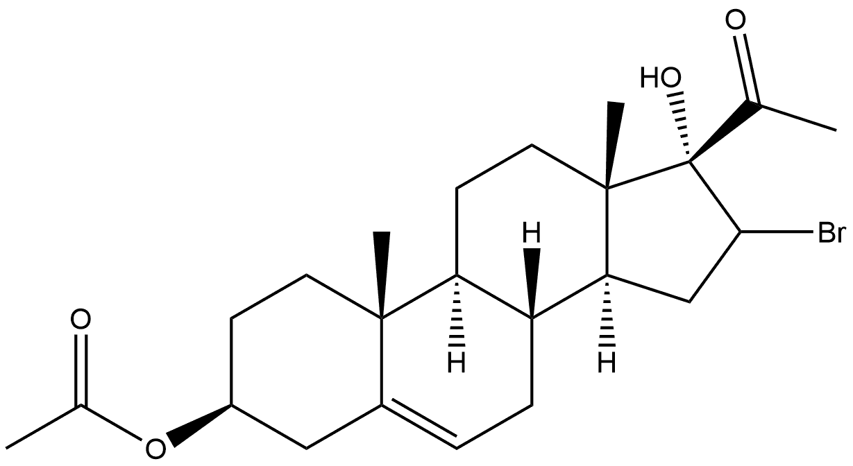 Pregn-5-en-20-one, 3-(acetyloxy)-16-bromo-17-hydroxy-, (3β)- (9CI)