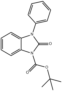 1H-Benzimidazole-1-carboxylic acid, 2,3-dihydro-2-oxo-3-phenyl-, 1,1-dimethylethyl ester Struktur