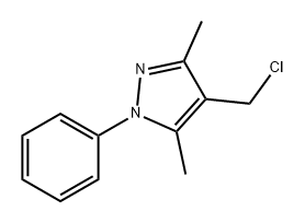 1H-Pyrazole, 4-(chloromethyl)-3,5-dimethyl-1-phenyl- Struktur