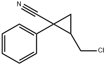 Cyclopropanecarbonitrile, 2-(chloromethyl)-1-phenyl- Struktur