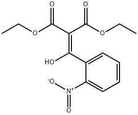 Propanedioic acid, 2-[hydroxy(2-nitrophenyl)methylene]-, 1,3-diethyl ester Struktur