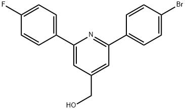 JR-9147, (2-(4-Bromophenyl)-6-(4-fluorophenyl)pyridin-4-yl)methanol, 97% Struktur