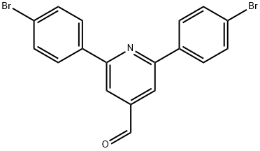 JR-9177, 2,6-Bis(4-bromophenyl)pyridine-4-carbaldehyde, 97% Struktur