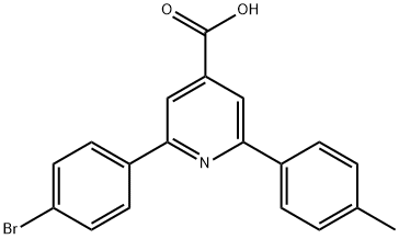 JR-9103, 2-(4-Bromophenyl)-6-p-tolylpyridine-4-carboxylic acid, 97% Struktur