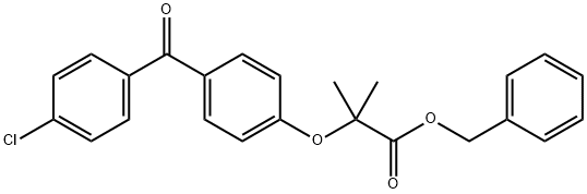 Propanoic acid, 2-[4-(4-chlorobenzoyl)phenoxy]-2-methyl-, phenylmethyl ester