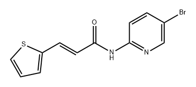 2-Propenamide, N-(5-bromo-2-pyridinyl)-3-(2-thienyl)-, (2E)- Struktur