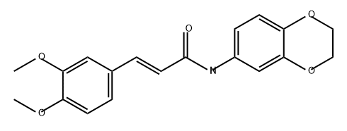 2-Propenamide, N-(2,3-dihydro-1,4-benzodioxin-6-yl)-3-(3,4-dimethoxyphenyl)-, (2E)- Struktur