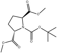 1,2,5-Pyrrolidinetricarboxylic acid, 1-(1,1-dimethylethyl) 2,5-dimethyl ester, trans- (9CI) Struktur