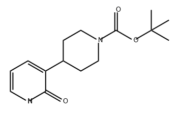 1-Piperidinecarboxylic acid, 4-(1,2-dihydro-2-oxo-3-pyridinyl)-, 1,1-dimethylethyl ester Struktur