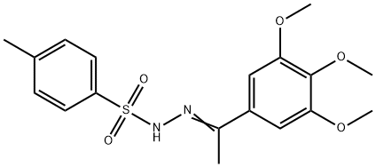 Benzenesulfonic acid, 4-methyl-, 2-[1-(3,4,5-trimethoxyphenyl)ethylidene]hydrazide Struktur