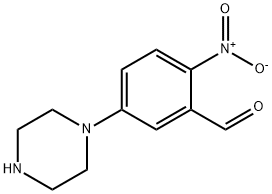 2-nitro-5-(piperazin-1-yl)benzaldehyde Struktur