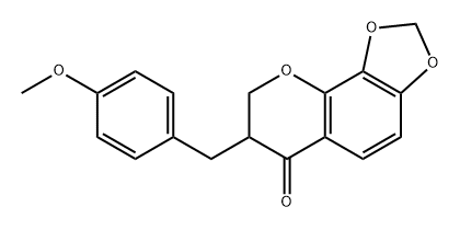 6H-1,3-Dioxolo[4,5-h][1]benzopyran-6-one, 7,8-dihydro-7-[(4-methoxyphenyl)methyl]- Struktur