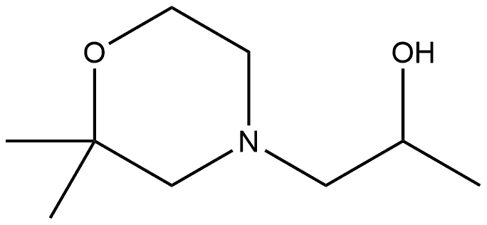 4-Morpholineethanol,α,2,2-trimethyl- Struktur