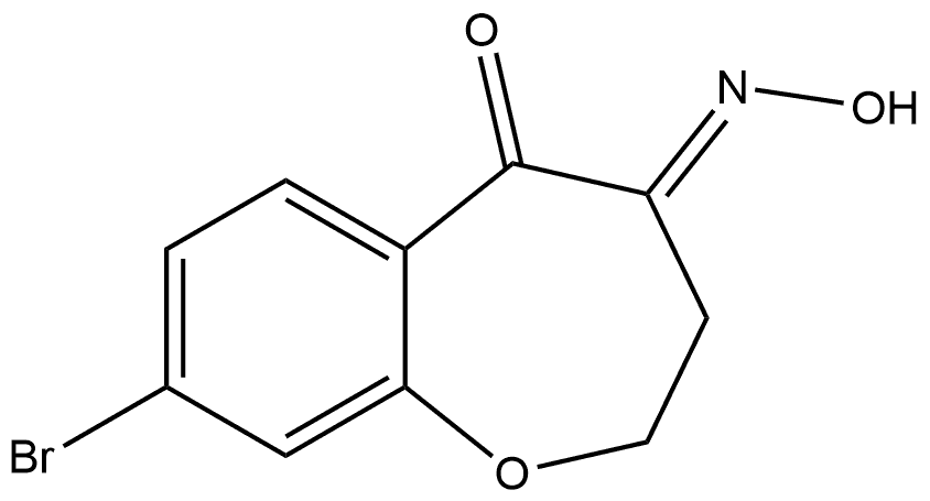 8-bromo-4-(hydroxyimino)-2,3,4,5-tetrahydro-1-benzoxepin-5-one Struktur