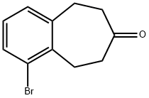 1-Bromo-5,6,8,9-tetrahydro-7H-benzocyclohepten-7-one Struktur