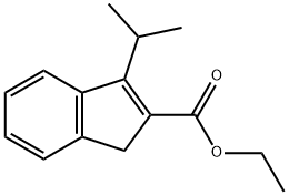 1H-Indene-2-carboxylic acid, 3-(1-methylethyl)-, ethyl ester Struktur