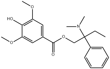 Benzoic acid, 4-hydroxy-3,5-dimethoxy-, 2-(dimethylamino)-2-phenylbutyl ester Struktur