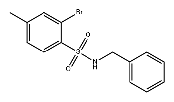 Benzenesulfonamide, 2-bromo-4-methyl-N-(phenylmethyl)- Struktur