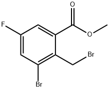 Benzoic acid, 3-bromo-2-(bromomethyl)-5-fluoro-, methyl ester Struktur