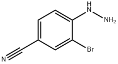 Benzonitrile, 3-bromo-4-hydrazinyl- Struktur