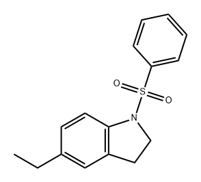 1H-Indole, 5-ethyl-2,3-dihydro-1-(phenylsulfonyl)- Struktur